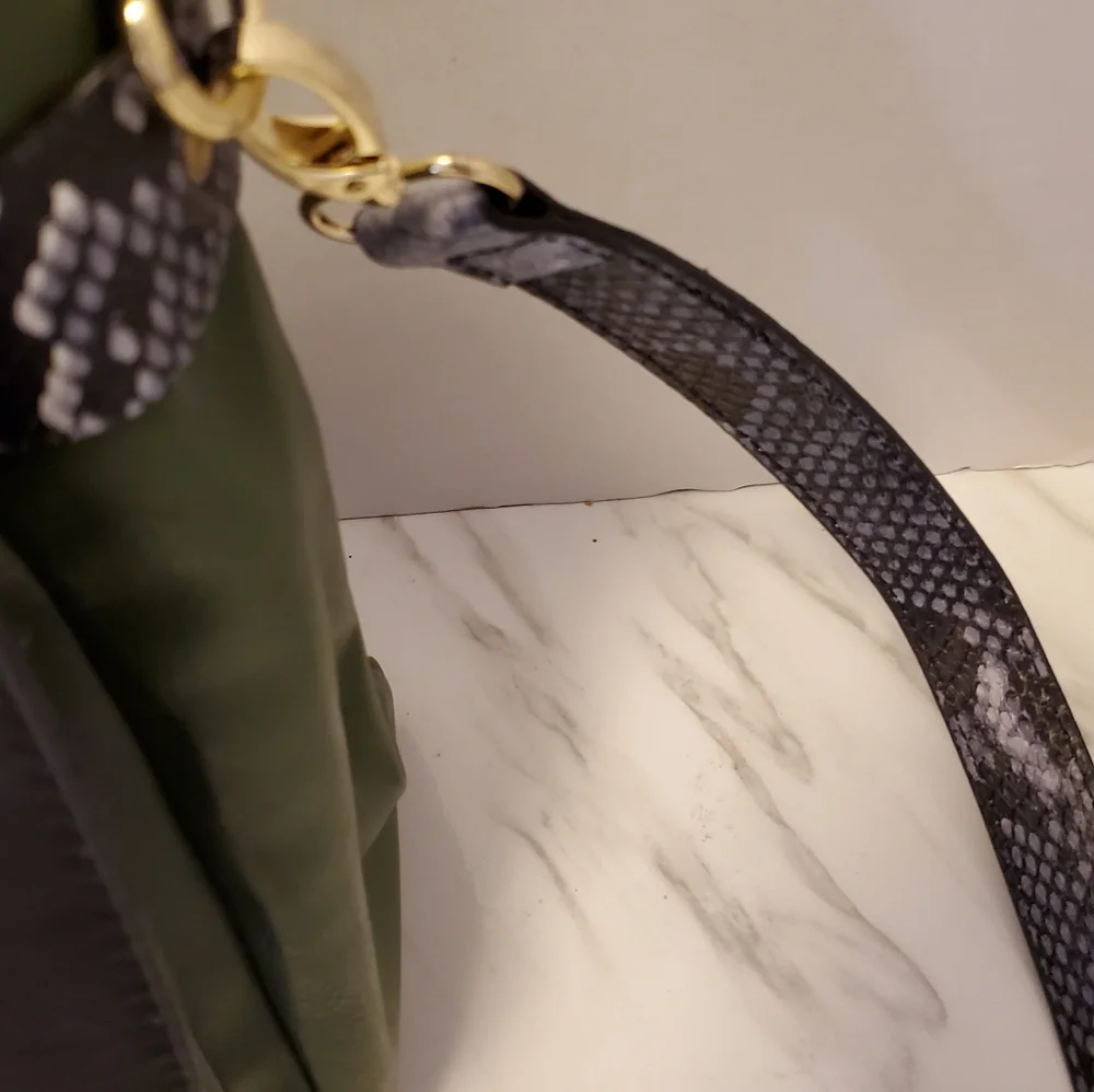 Nwt Steve Madden Black And Green Satchel